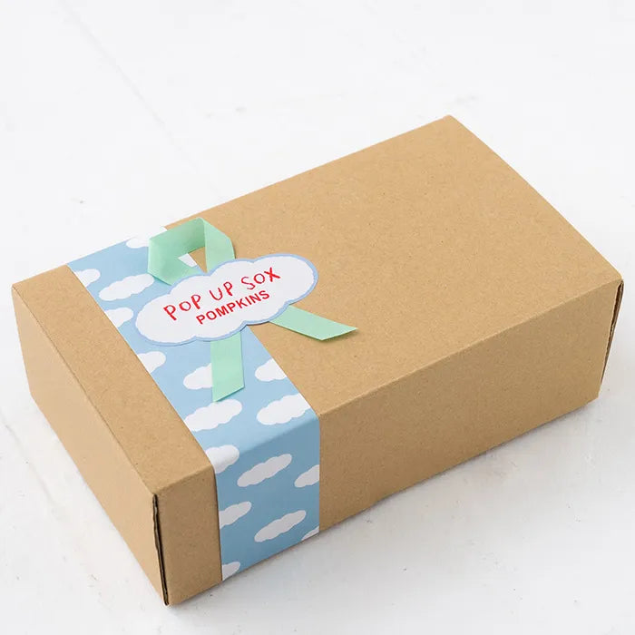 出産祝いギフト 靴下 ポップアップソックス pompkinsBABY ひつじ2色セット