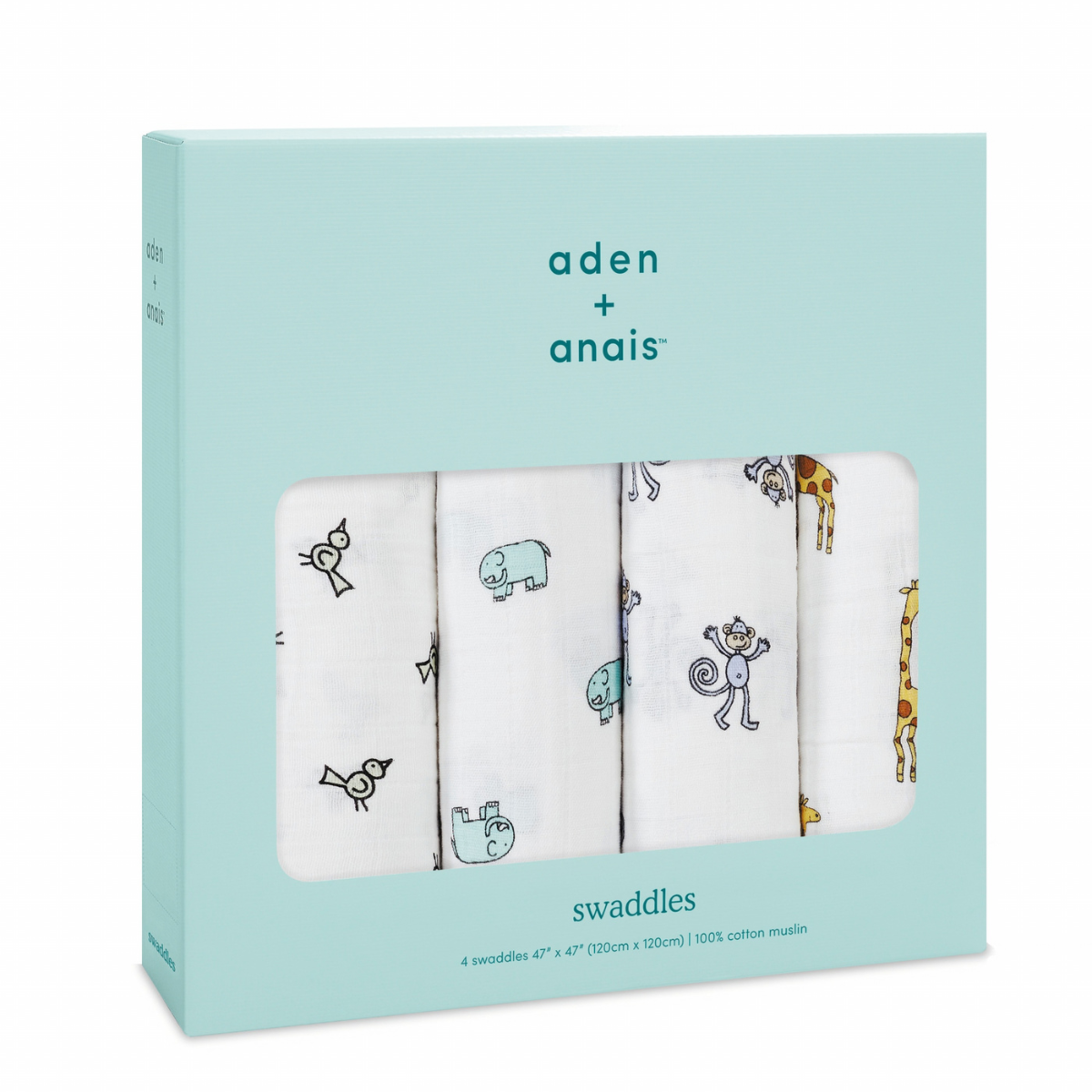 aden + anais エイデンアンドアネイ おくるみ スワドルジャングルジャム パッケージ
