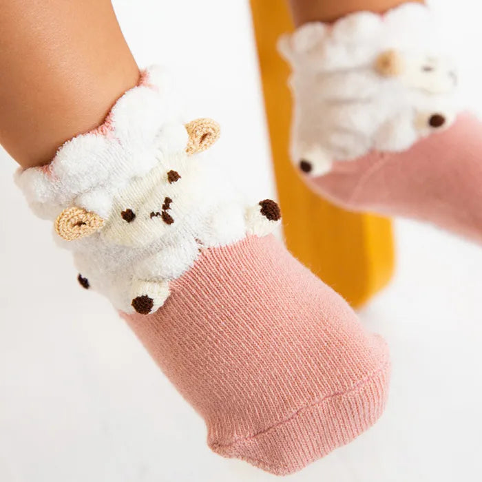 出産祝いギフト 靴下 ポップアップソックス pompkinsBABY ひつじ2色セット