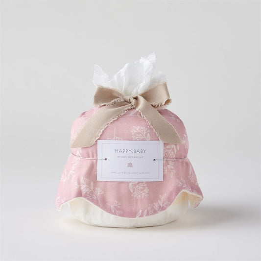 出産祝いギフト おむつケーキ おむつ10枚＋大きめスタイ1枚 Lien de famille ボタニカル