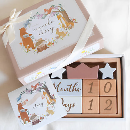 出産祝いにおすすめ ベビーギフト アニバーサリーつみき coccole story 木製 知育玩具