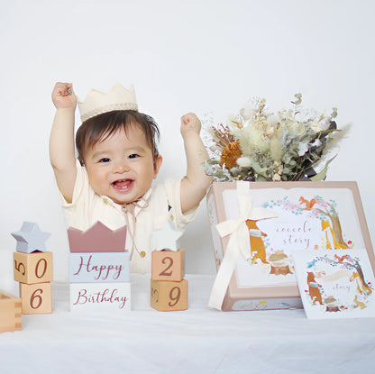 出産祝いにおすすめ ベビーギフト アニバーサリーつみき coccole story 木製 知育玩具