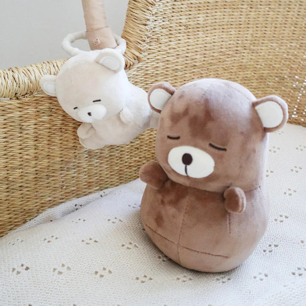 出産祝いにおすすめ ベビーギフト 起きあがりこぼしとラトルのぬいぐるみセット ゆらゆら親子でねんね