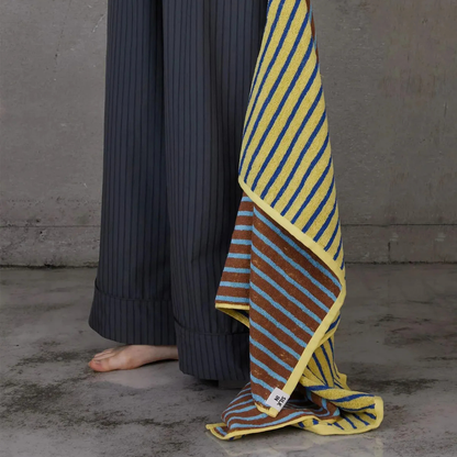 バスタオル ギフトセット シルク入り ストライプ柄 リバーシブル 2枚セット 新築祝い 結婚祝い 引越し祝い 内祝い