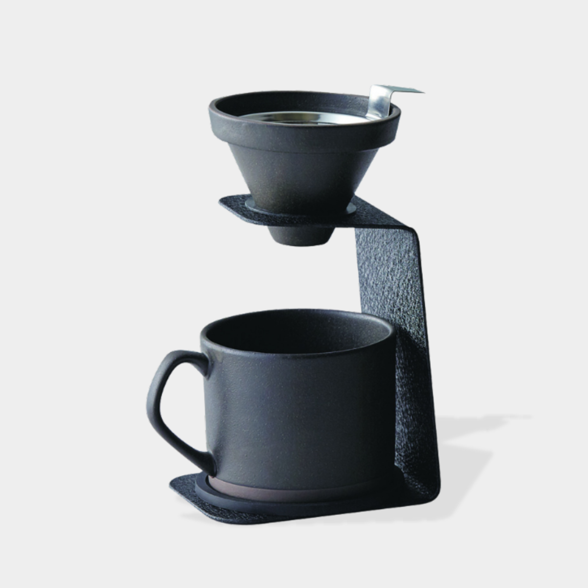 コーヒードリッパー 紙フィルター不要 美濃焼 一人用 ブラック