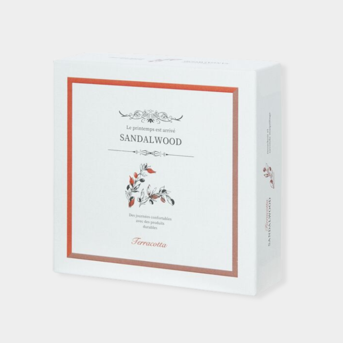 ハンカチと石鹸のギフトセット SAVON de Marseille テラコッタ