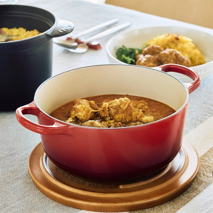 ル・クルーゼ LE CREUSET シグニチャー・ココット・ロンド 20cm チェリーレッド オレンジ 【お取り寄せ商品】