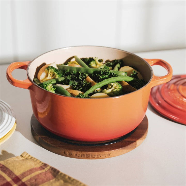 ル・クルーゼ LE CREUSET シグニチャー・ココット・ロンド 20cm チェリーレッド オレンジ 【お取り寄せ商品】