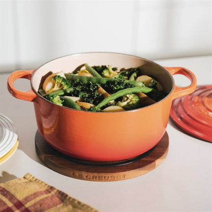 ル・クルーゼ LE CREUSET シグニチャー・ココット・ロンド 20cm チェリーレッド オレンジ 【お取り寄せ商品】