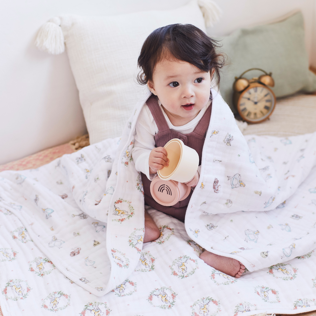 出産祝いギフト ディズニー ベビーギフト aden + anais エイデンアンドアネイ オーガニックコットン100% モスリン ダブルガーゼ ブランケット アリスインワンダーランド ディズニーベビーコレクション