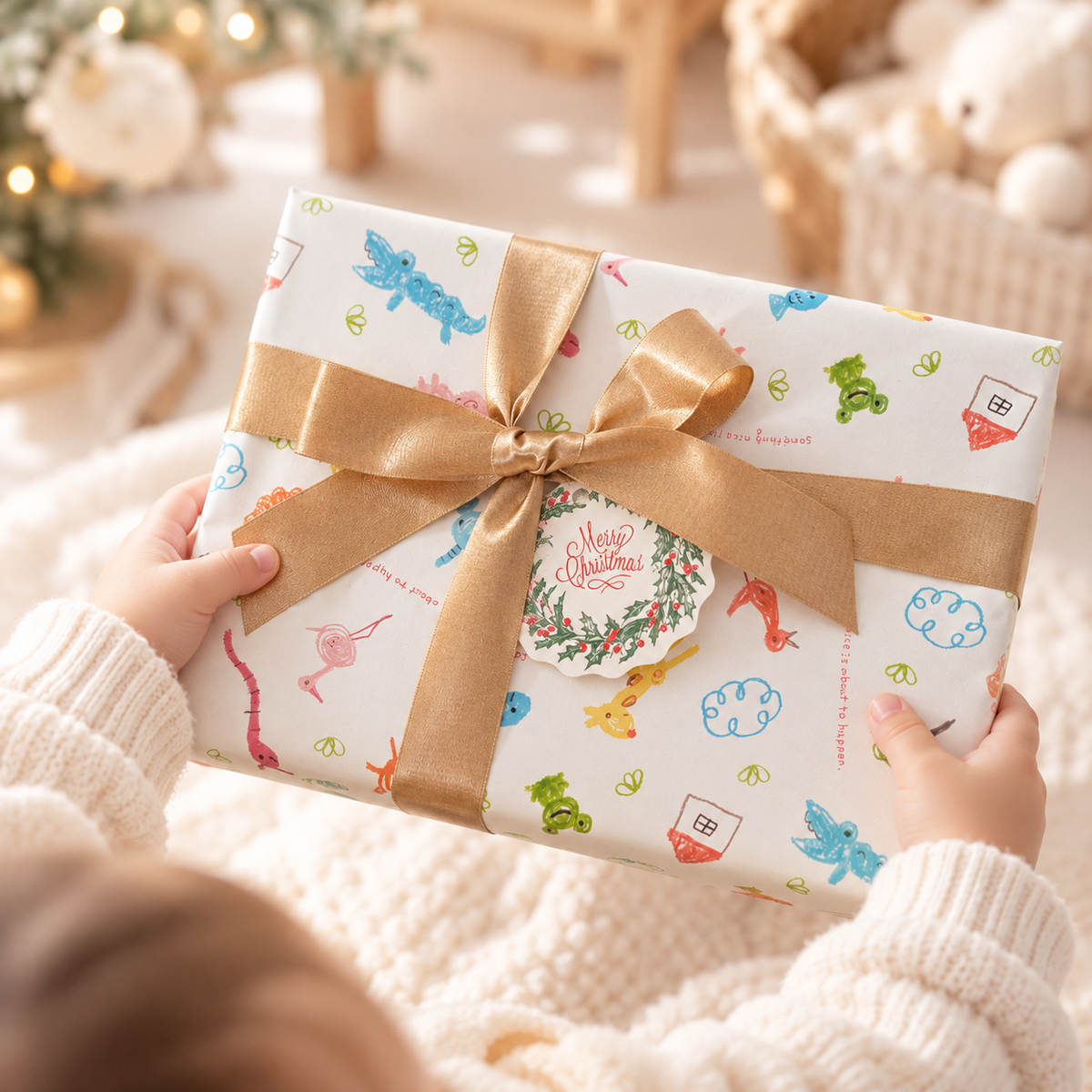 ベビークリスマスギフトラッピング アニマル